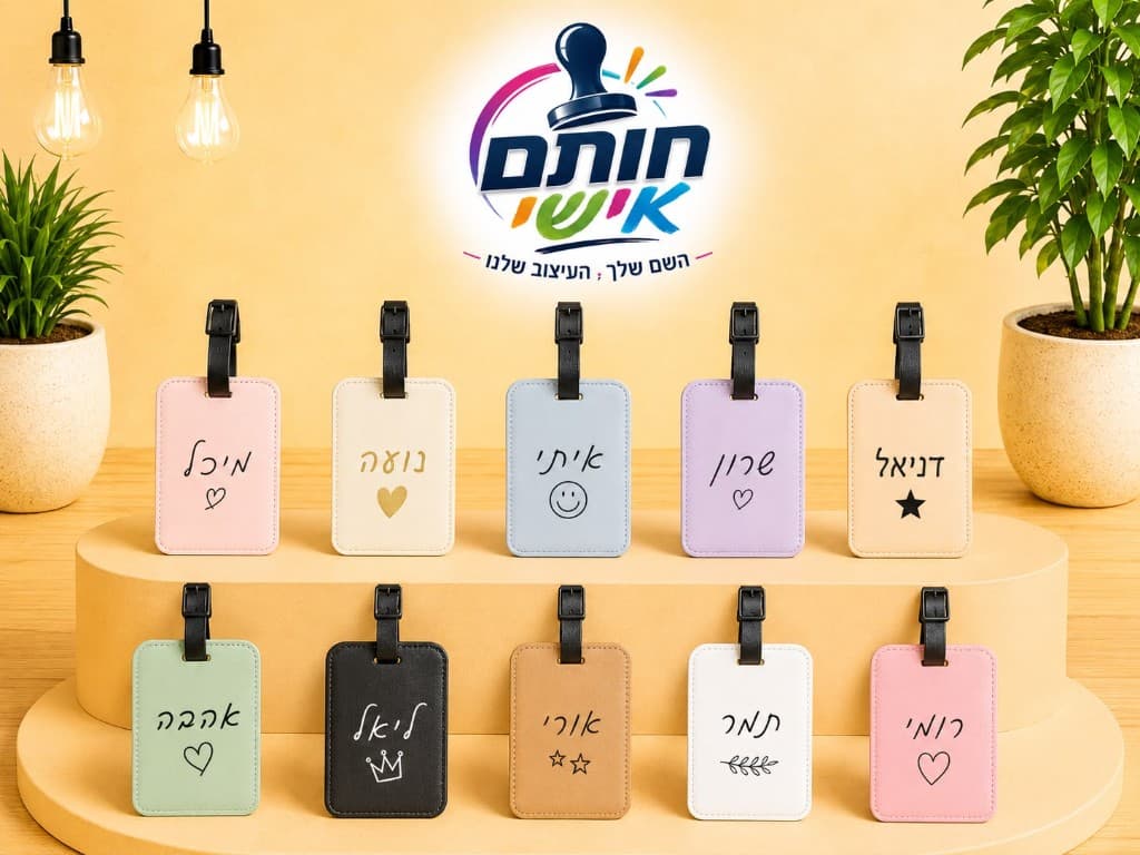 תג למזוודה בעיצוב אישי במגוון סוגים