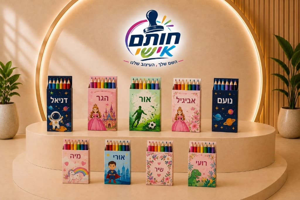קופסאות לצבעי עיפרון ממותג