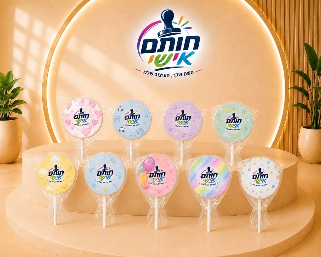 סוכריות על מקל ממותגות