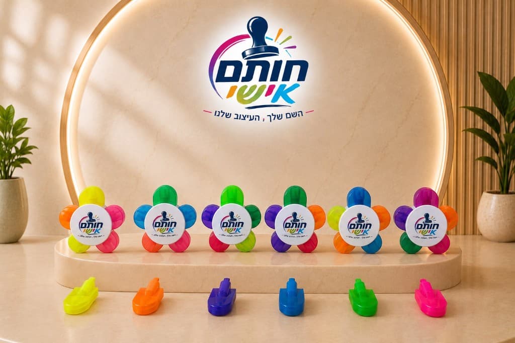 מרקר פרחוני ממותג אישית בסט 5 צבעים