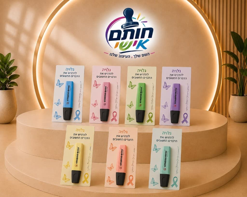 גלויה להדגיש את הדברים החשובים ממותגת