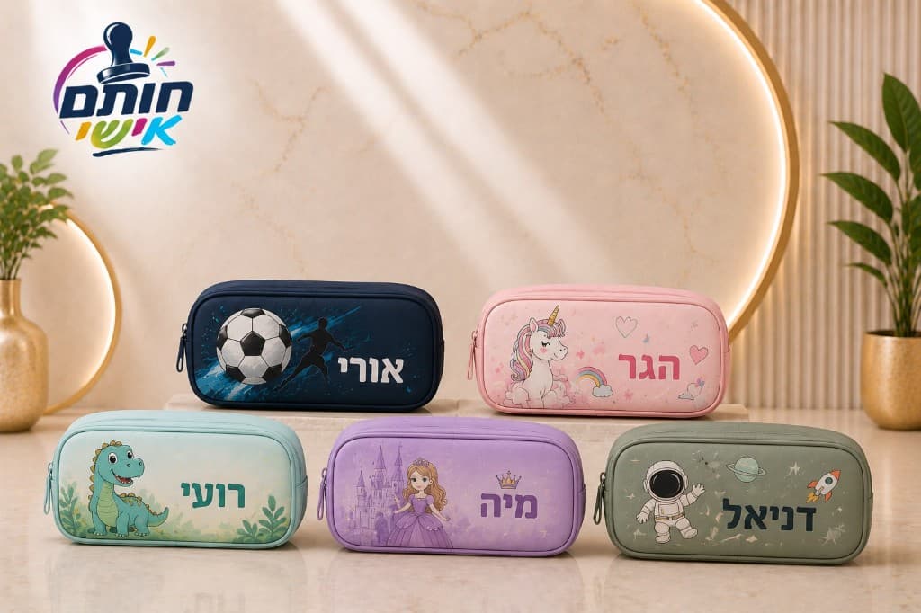 קלמרים ממותגים עם שמות ועיצובים