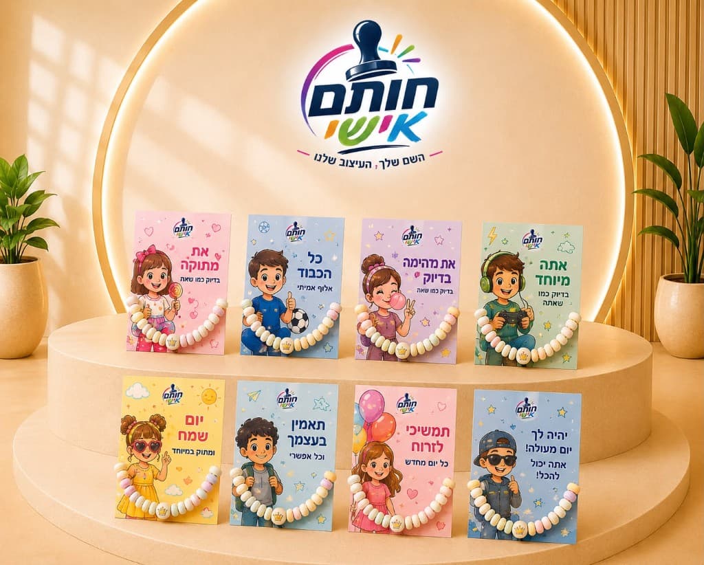 גלויה מתוקה ממותגת